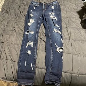 Blue Ripped Denim Jeans